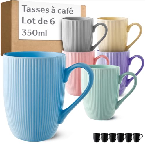 Cosumy Tasse à Café - Lot 6 Tasses à Café