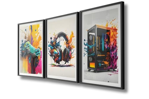 Générique lot de 3 posters gaming, chambre d'adolescents, affiche jeux
