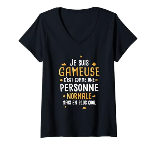 Femme Gameuse Cadeau Drôle Femme Geekette Humour Jeux Vidéos T-Shirt