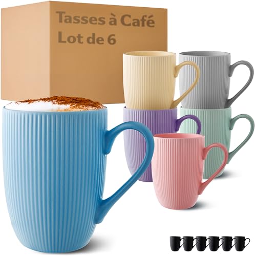 Cosumy Tasse à Café - Lot 6 Tasses à Café