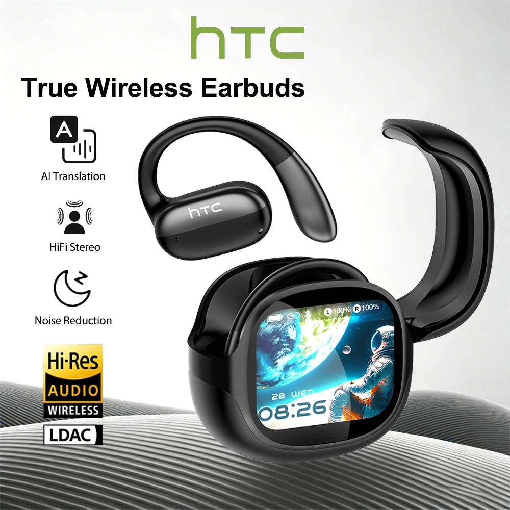 Casque Bluetooth HTC, son surround Hi-Fi stéréo, confortable, léger, à
