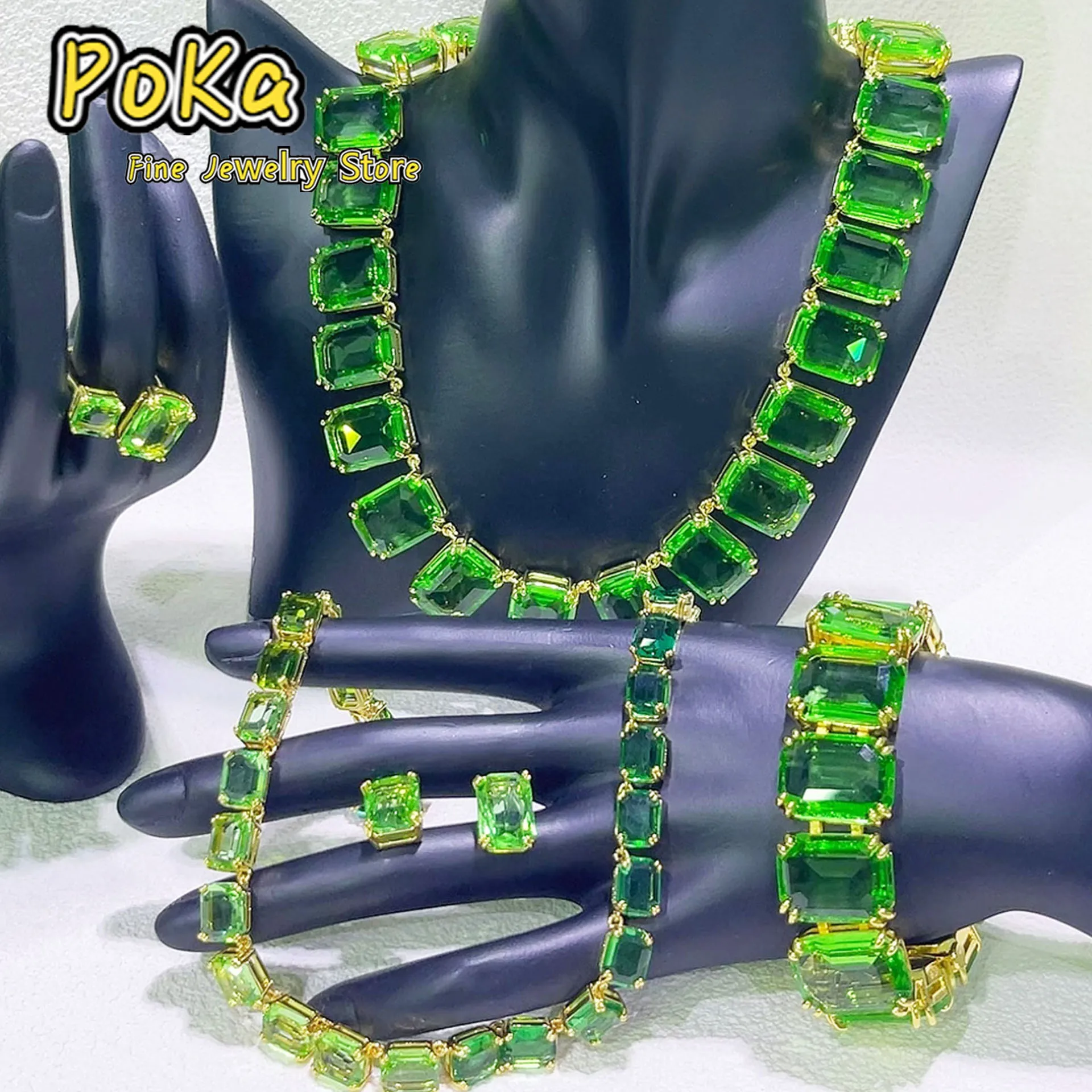 Original 2025 mode cristal autrichien lumière du soleil luxe vert