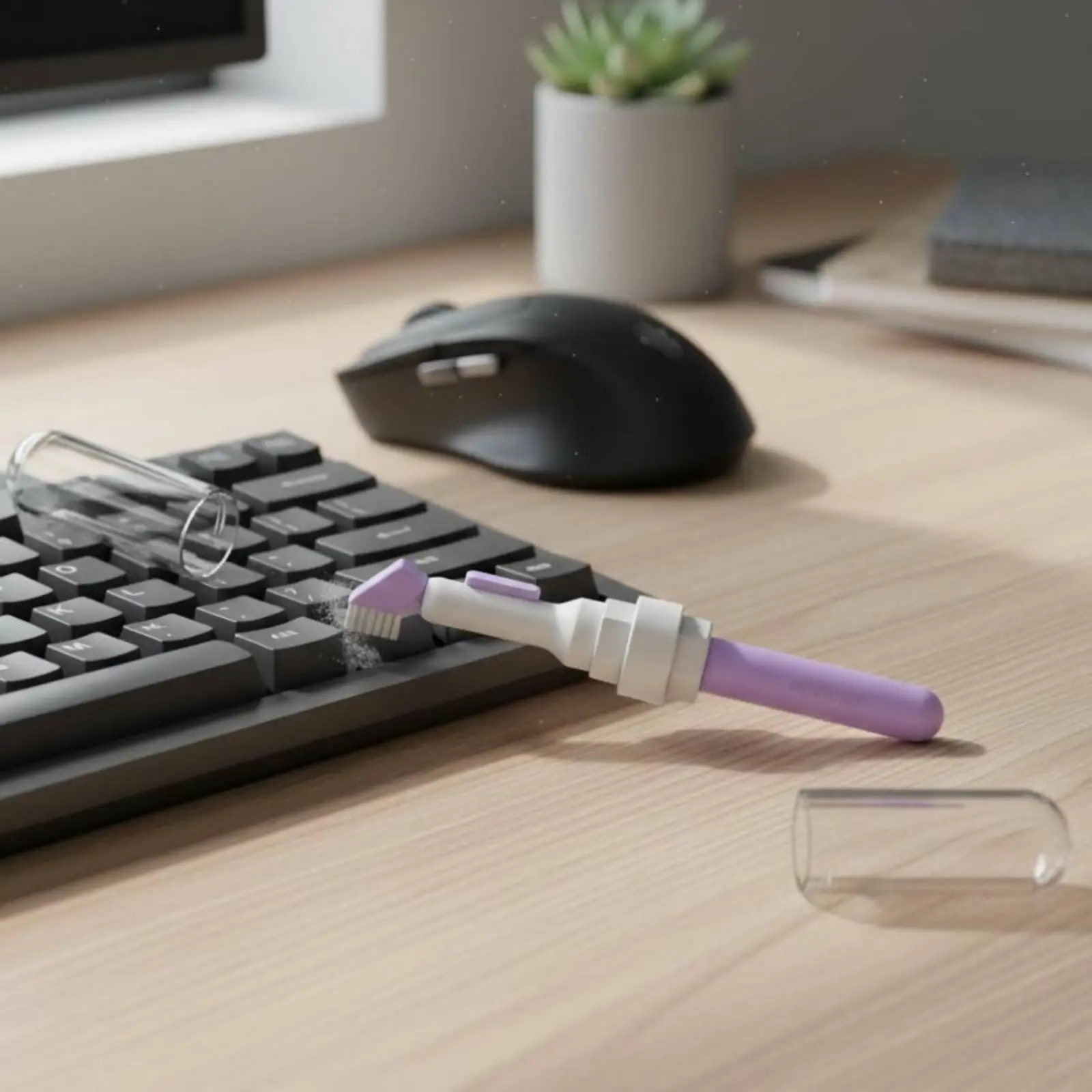 Outil compact de nettoyage de clavier avec brosse anti-poussière, éponge