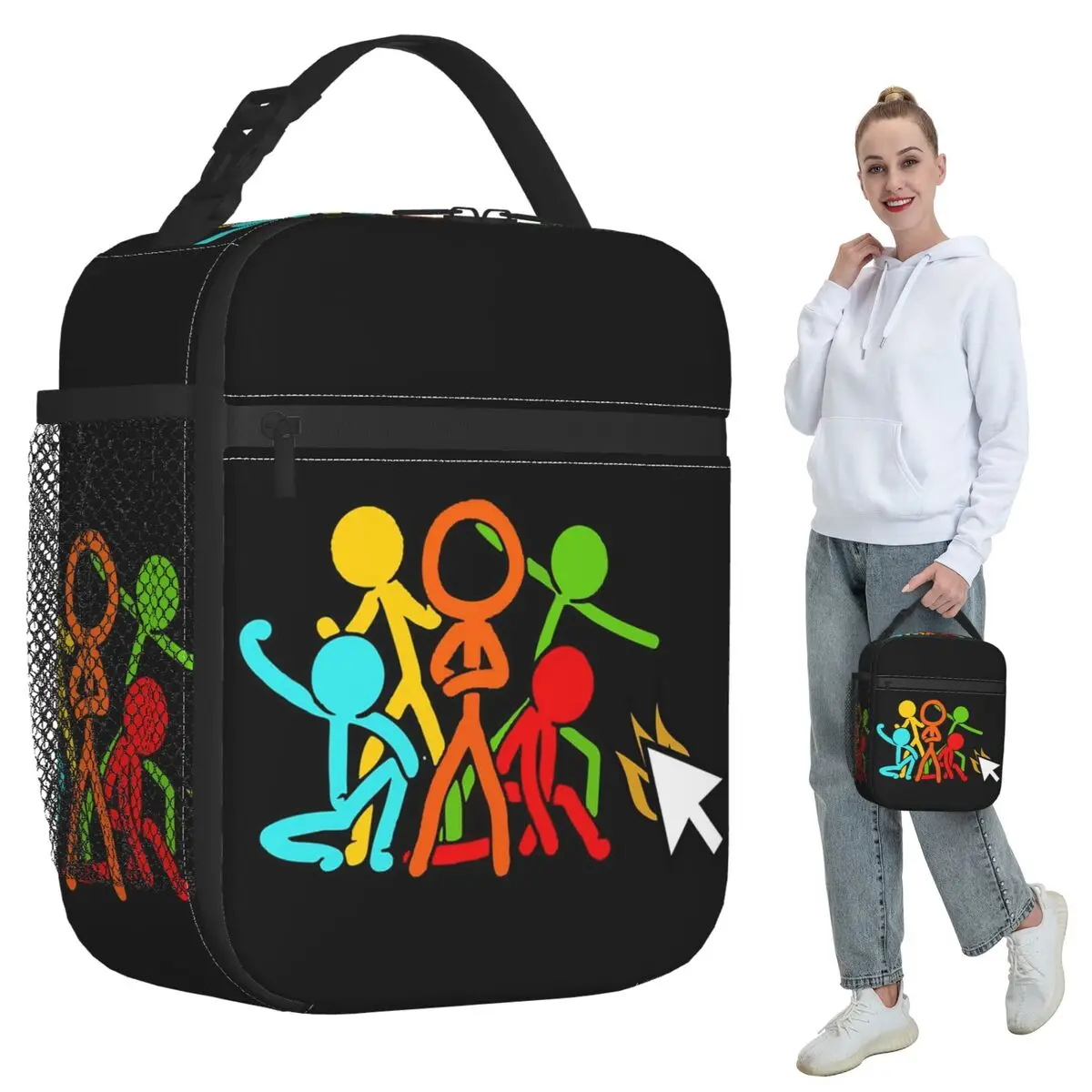 Five Stick Figures Alan Becker Gaming Sac à lunch isotherme