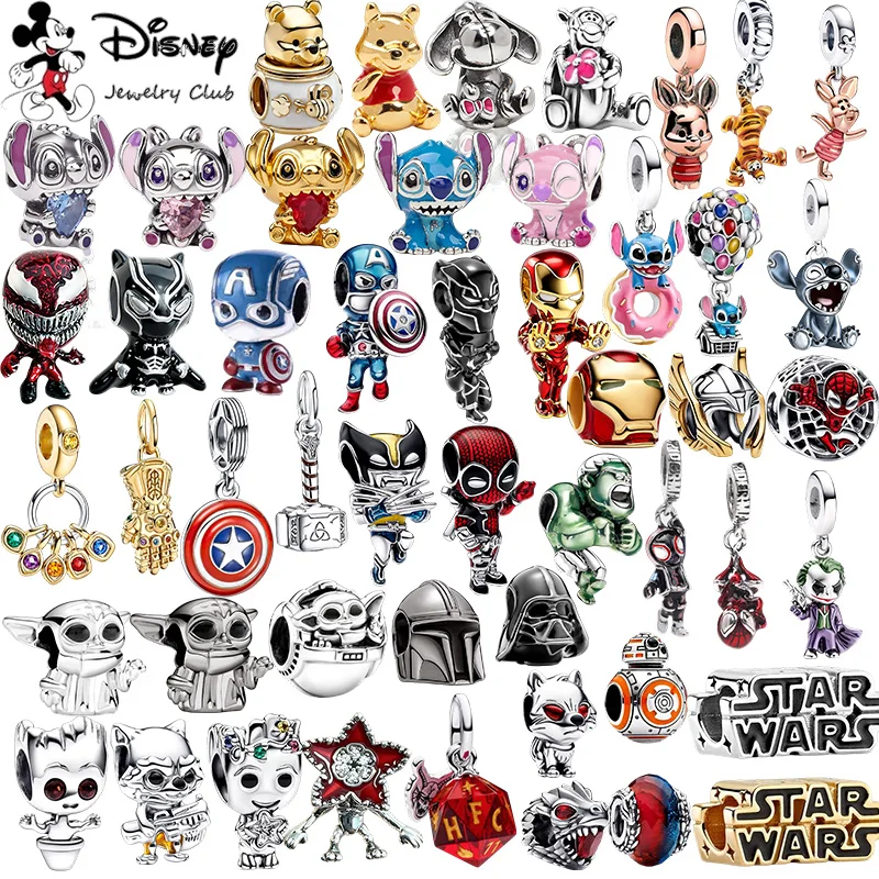 Nouveaux jouets tendance Disney Marvel Star Wars Stitch, perles breloques,